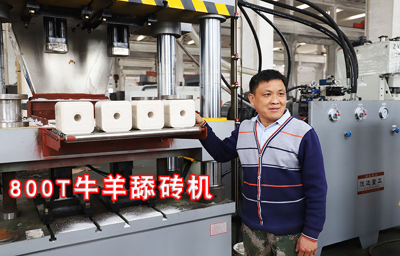 800噸粉(fen)末成型(xíng)牛羊舔(tiǎn)磚鹽磚(zhuān)機