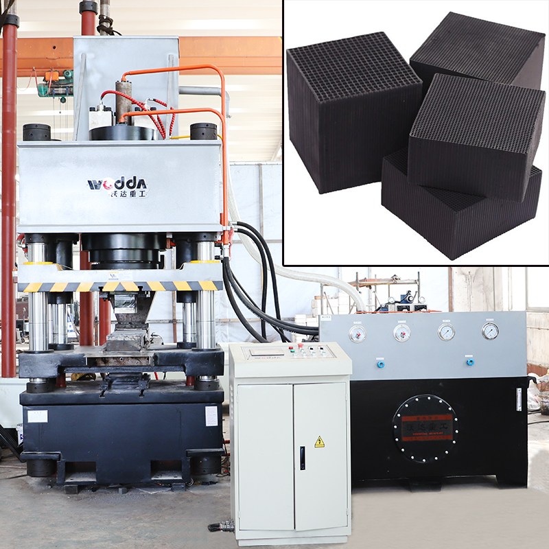 全自動活(huo)性炭成型(xíng)液壓機_400噸(dun)粉末成型(xíng)液壓機